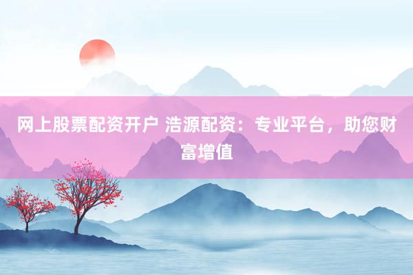 网上股票配资开户 浩源配资：专业平台，助您财富增值