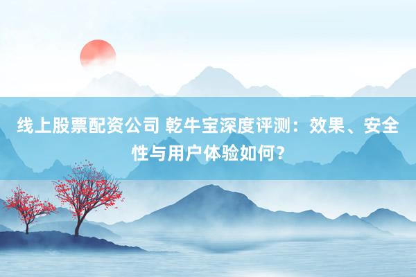 线上股票配资公司 乾牛宝深度评测：效果、安全性与用户体验如何？