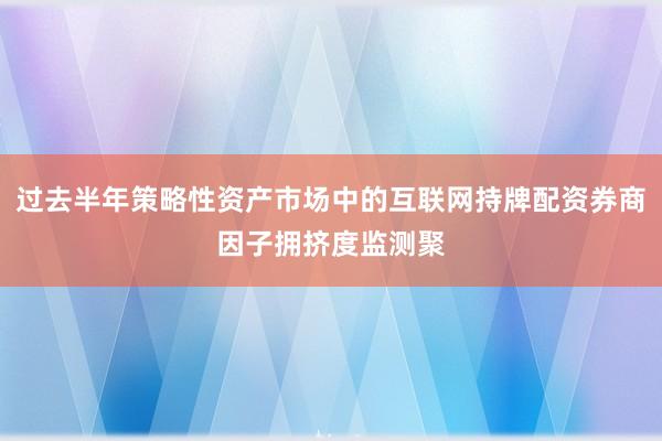 过去半年策略性资产市场中的互联网持牌配资券商因子拥挤度监测聚
