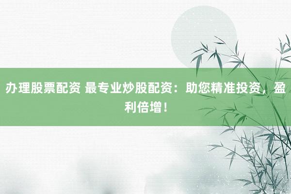 办理股票配资 最专业炒股配资：助您精准投资，盈利倍增！