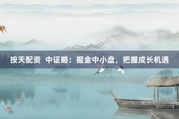 按天配资  中证略：掘金中小盘，把握成长机遇