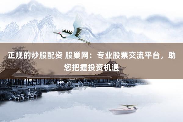 正规的炒股配资 股巢网：专业股票交流平台，助您把握投资机遇