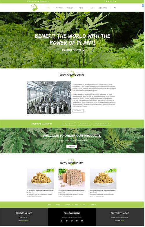 洛阳外贸网站建设-农产品植物提取物英文网站设计案例 - 支点电商